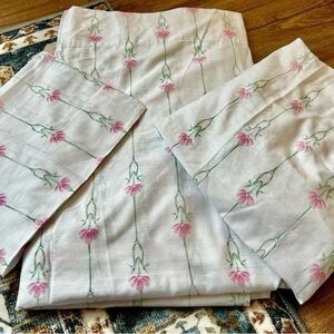 Vintage 1970s J.P. Stevens Tulip Floral Cottagecore Twin Sheet Set